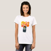 Orangefarbene Mohn-Blume T-Shirt (Vorne ganz)