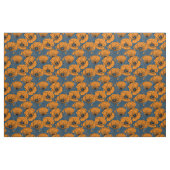 Orangefarbene Mohn in dunkelblau Stoff (Yard (91,4 cm))