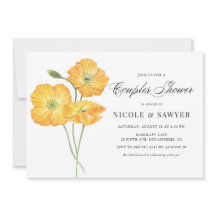 Orangefarbene Mohnblumen Blume Paare Dusche