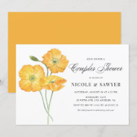 Orangefarbene Mohnblumen Blume Paare Dusche