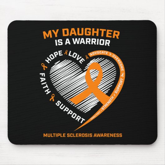Orangefarbene Multiple Sklerose Aw Mousepad (Vorne)