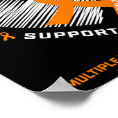 Orangefarbene Multiple Sklerose Aw Poster (Ecke)