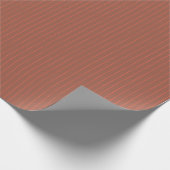 Orangefarbene Nadelstreifen Geschenkpapier (Ecke)