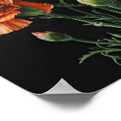 Orangefarbene Nelken Blume Art Print Poster (Ecke)