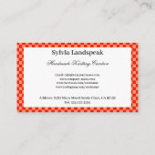 Orangefarbene Orangenfarben, Muster und Knittern Visitenkarte (Rückseite)