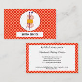 Orangefarbene Orangenfarben, Muster und Knittern Visitenkarte (Vorne/Hinten)