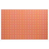 Orangefarbene Orangennüsse mit Blütenfülle Stoff (Fat Quarter (45,7 x 55,9 cm))