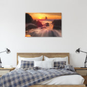Orangefarbene Ozeanfarben Leinwanddruck (Insitu (Schlafzimmer))