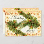 Orangefarbene Party Einladung (Vorne/Hinten)