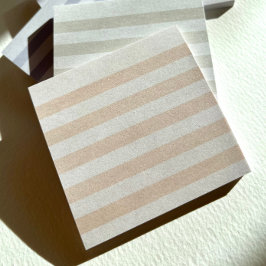 Orangefarbene Pastellstreifen - Nachhinweise Post-it Klebezettel