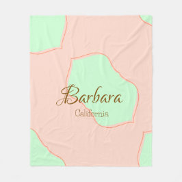 Orangefarbene Pastelltöne boho geben den Namen Pla Fleecedecke