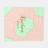 Orangefarbene Pastelltöne boho geben den Namen Pla Fleecedecke (Vorderseite (Horizontal))