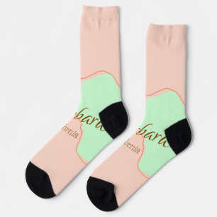 Orangefarbene Pastelltöne boho geben den Namen Pla Socken