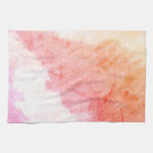 Orangefarbene Pfirsichfarben und Rosa Geschirrtuch (Horizontal)