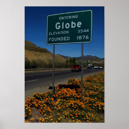Orangefarbene Pflaumen in Globe Arizona Poster