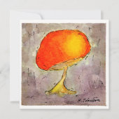 Orangefarbene Pilzgraukarte Karte (Vorderseite)