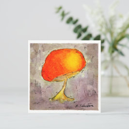 Orangefarbene Pilzgraukarte Karte