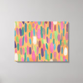 Orangefarbene Pinselstriche Abstrakte Leinwand Pri (Vorderseite)