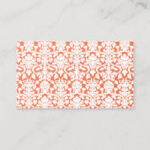 Orangefarbene Platzkarten (Rückseite)