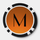 Orangefarbene Poker-Chips mit benutzerdefiniertem  Pokerchips (Rückseite)
