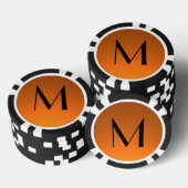 Orangefarbene Poker-Chips mit benutzerdefiniertem  Pokerchips (Stapel)