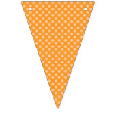 Orangefarbene Polka-Dosen und blaue Streifen Wimpelkette (Erste Fahne)