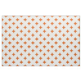 Orangefarbene Polka-Kreuze auf weiß Stoff (Fat Quarter (45,7 x 55,9 cm))