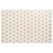 Orangefarbene Punkte auf weiß Stoff (Yard (91,4 cm))