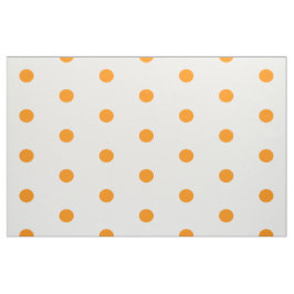 Orangefarbene Punkte auf weiß Stoff