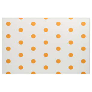 Orangefarbene Punkte auf weiß Stoff