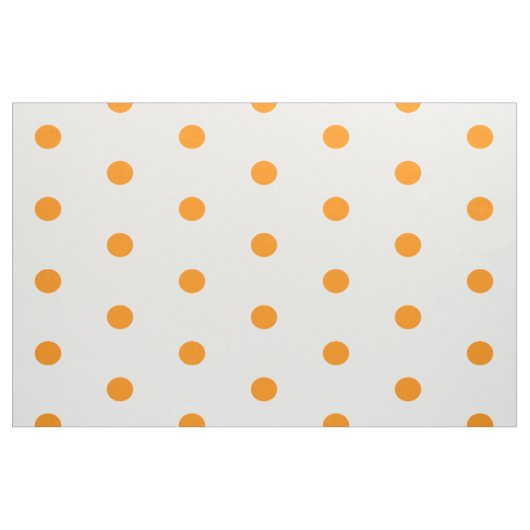 Orangefarbene Punkte auf weiß Stoff (Fat Quarter (45,7 x 55,9 cm))
