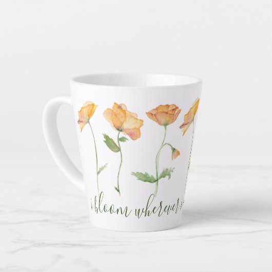 Orangefarbene Punkte für Inspirationen Milchtasse (Linke Ecke)