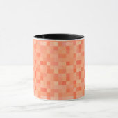 Orangefarbene quadratische Pixel Tasse (Zentrum)