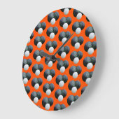 Orangefarbene Rasen, Wall-Uhr Große Wanduhr (Winkel)