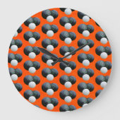 Orangefarbene Rasen, Wall-Uhr Große Wanduhr (Vorderseite)