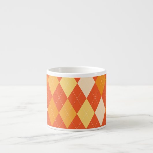 Orangefarbene Raute Espressotasse (Vorderseite)