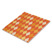 Orangefarbene Raute Fliese (Seite)