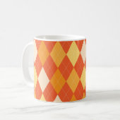 Orangefarbene Raute Kaffeetasse (Vorderseite Links)