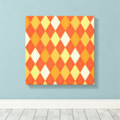 Orangefarbene Raute Leinwanddruck (Insitu (Holzboden))