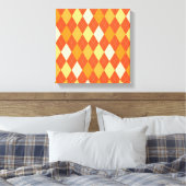 Orangefarbene Raute Leinwanddruck (Insitu (Schlafzimmer))