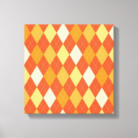 Orangefarbene Raute Leinwanddruck (Vorderseite)