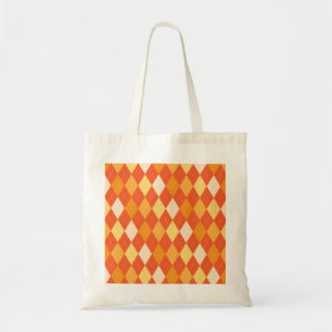 Orangefarbene Raute Tragetasche