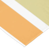 Orangefarbene Rosa Gold und grüne Streifen Tischdecke (Schrägansicht)