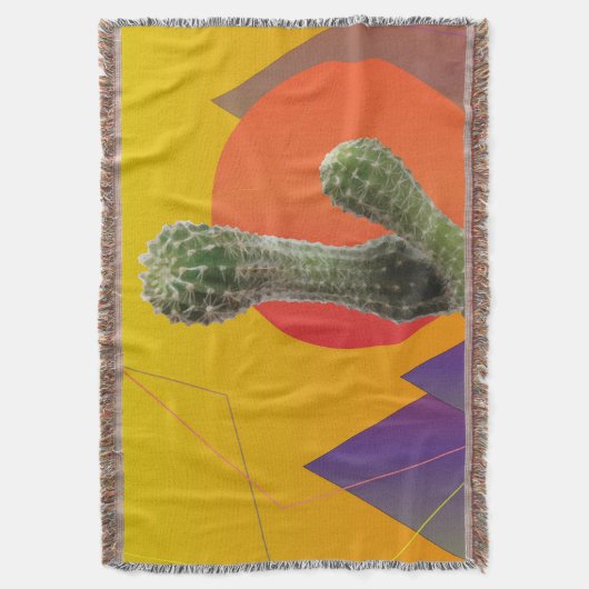 Orangefarbene, rosa, Lila Kakteen-Kakteen-Krustend Decke (Vorderseite Vertikal)