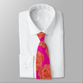 Orangefarbene, rosa Rose Moderne Farben Krawatte (Gebunden)