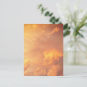 Orangefarbene rosa Wolken Wolkenlandschaft Postkarte (Stehend Vorderseite)