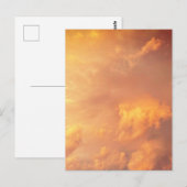 Orangefarbene rosa Wolken Wolkenlandschaft Postkarte (Vorne/Hinten)