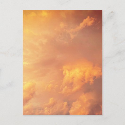 Orangefarbene rosa Wolken Wolkenlandschaft Postkarte (Vorderseite)