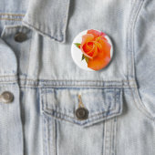 Orangefarbene Rose / Abzeichen / Brosche Button (Beispiel)