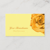 Orangefarbene Rose auf Schlichtem Pfirsichweiß Ein Visitenkarte (Vorderseite)